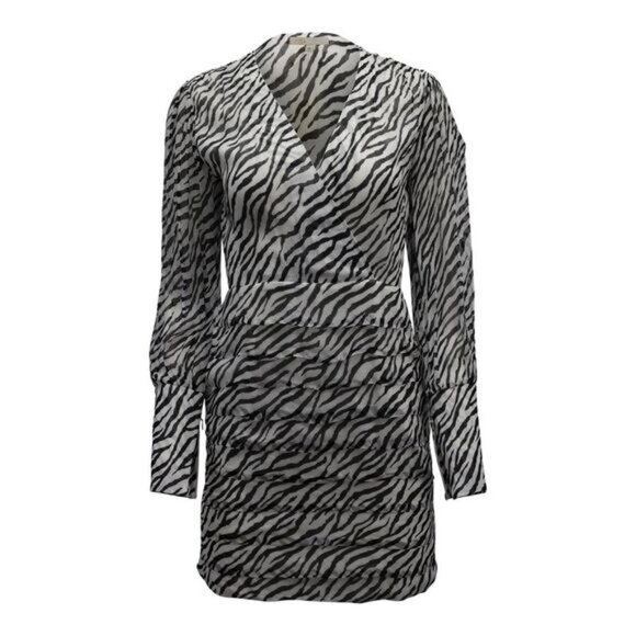 Maje | Ribane Zebra-Print Mini Dress, Size: 34 French/XS, NWT - Picture 1 of 4